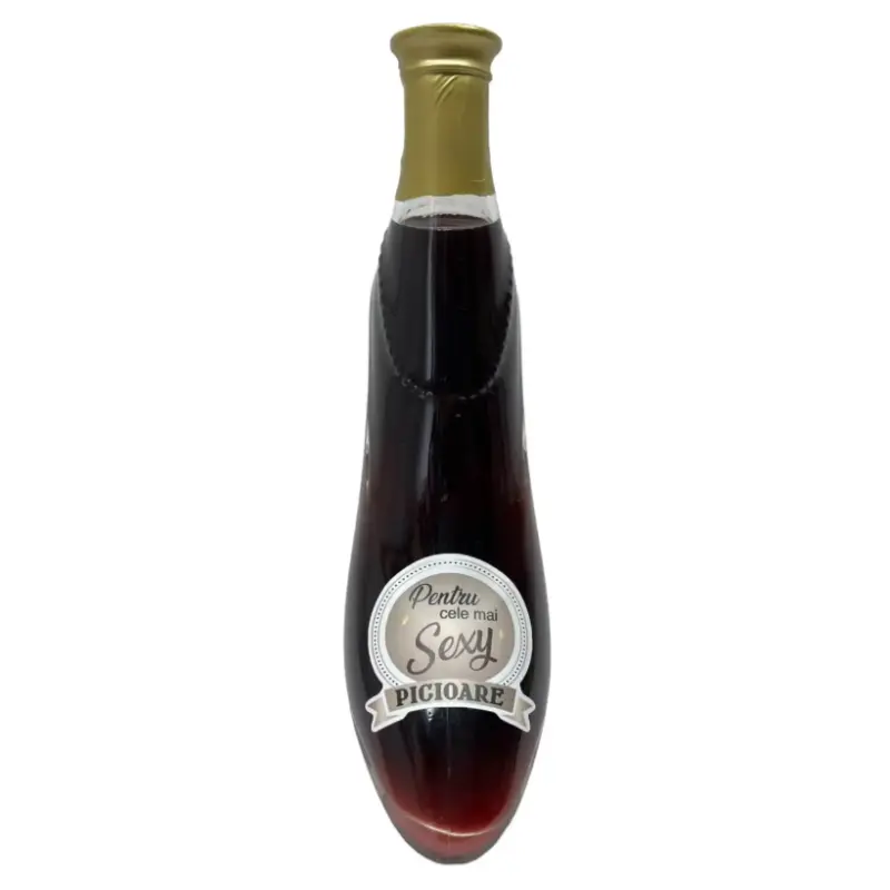 Pentru cele mai sexi picioare, sticla vin in forma de pantof cu mesaj model st24 02